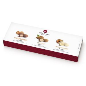 Bombones Drackania Mix Almendra, Salted Caramel y Crema Catalana 150g