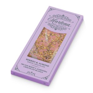 Marlona Chocolate Toppings con almendra y chocolate blanco con Frutos Rojos 125gr